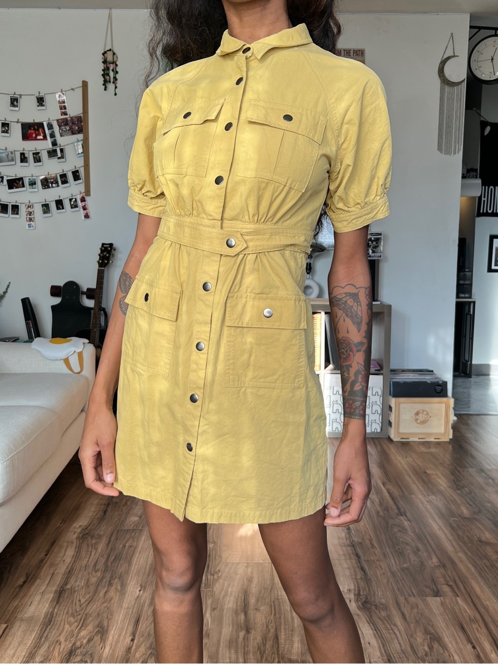 DRA Yellow Utility Dress